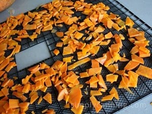 Dehydrated carrots.