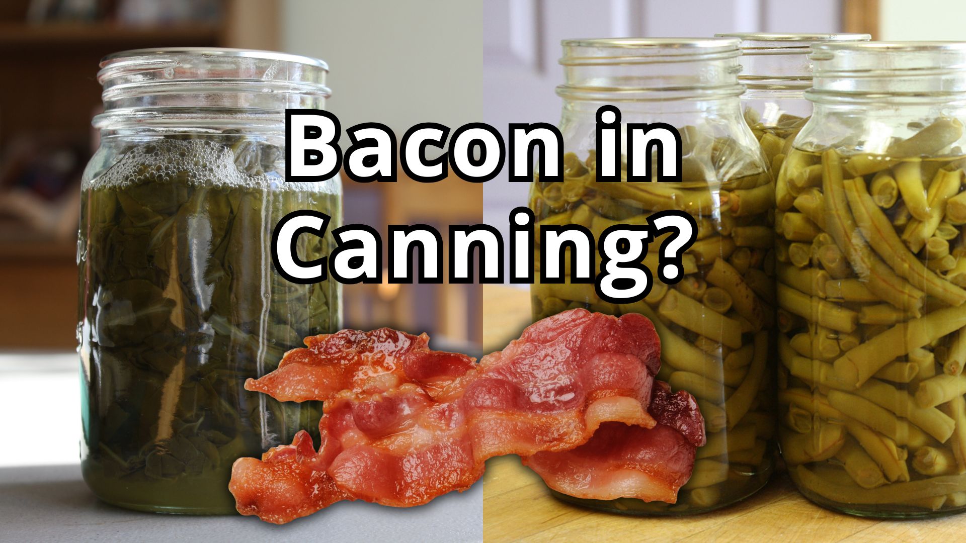 Can you add bacon to vegetables before canning?