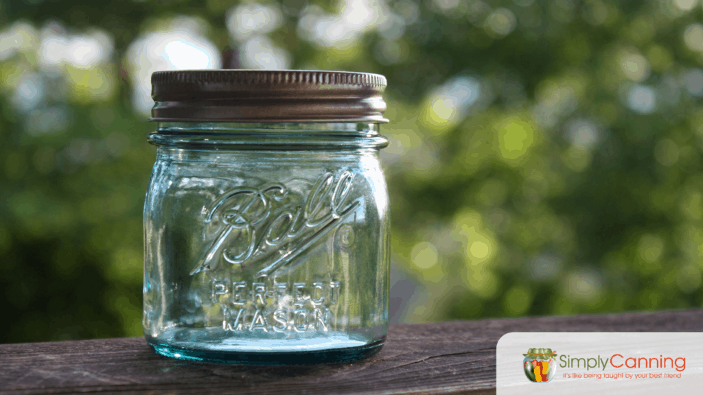 A squatty sized Ball canning jar.