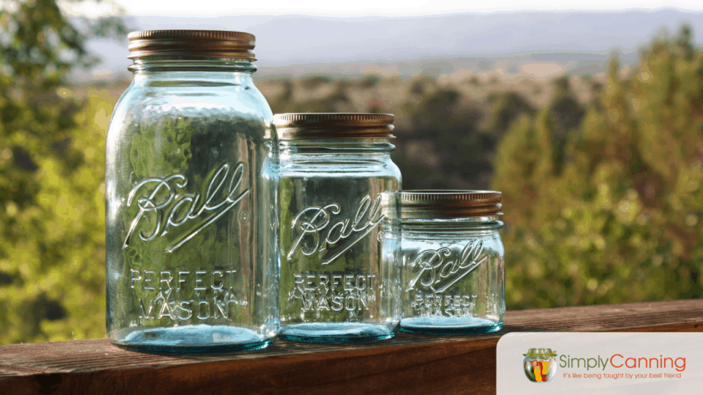 Beautiful aqua canning jars!
