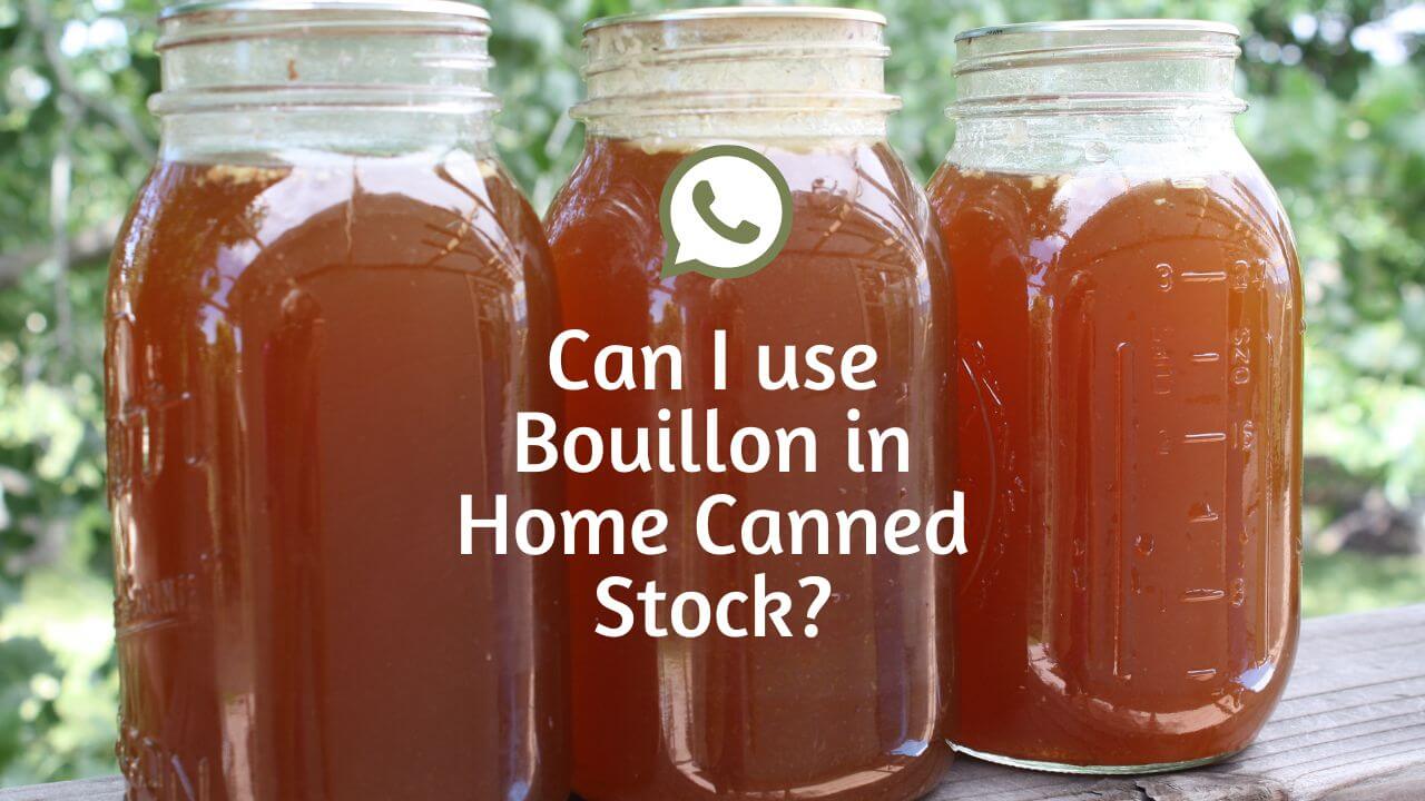 Jars of home canned broth.