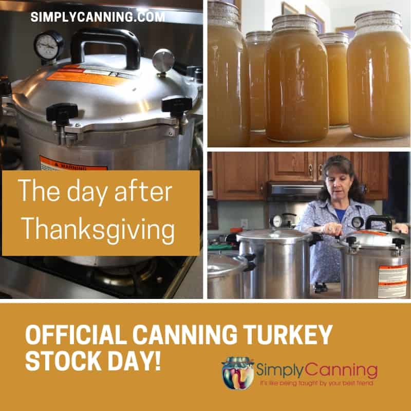 Canning Chicken or turkey broth/stock.