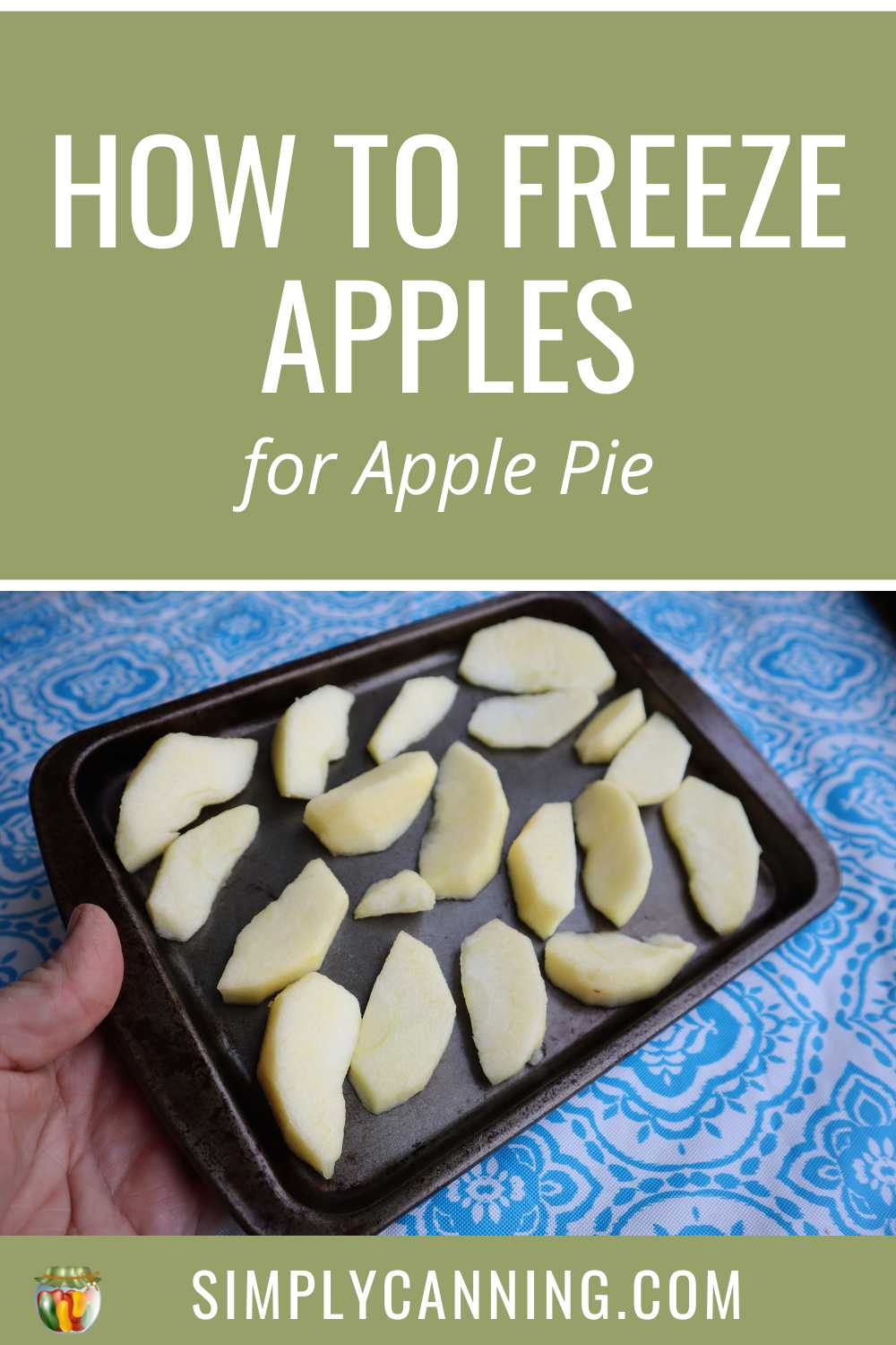 Freezing apples can be done in many ways. SimplyCanning.com shares tips and tricks for 3 different ways that you can preserve your apples in the freezer for easy use later. #SimplyCanning #FreezingApples #Apples
