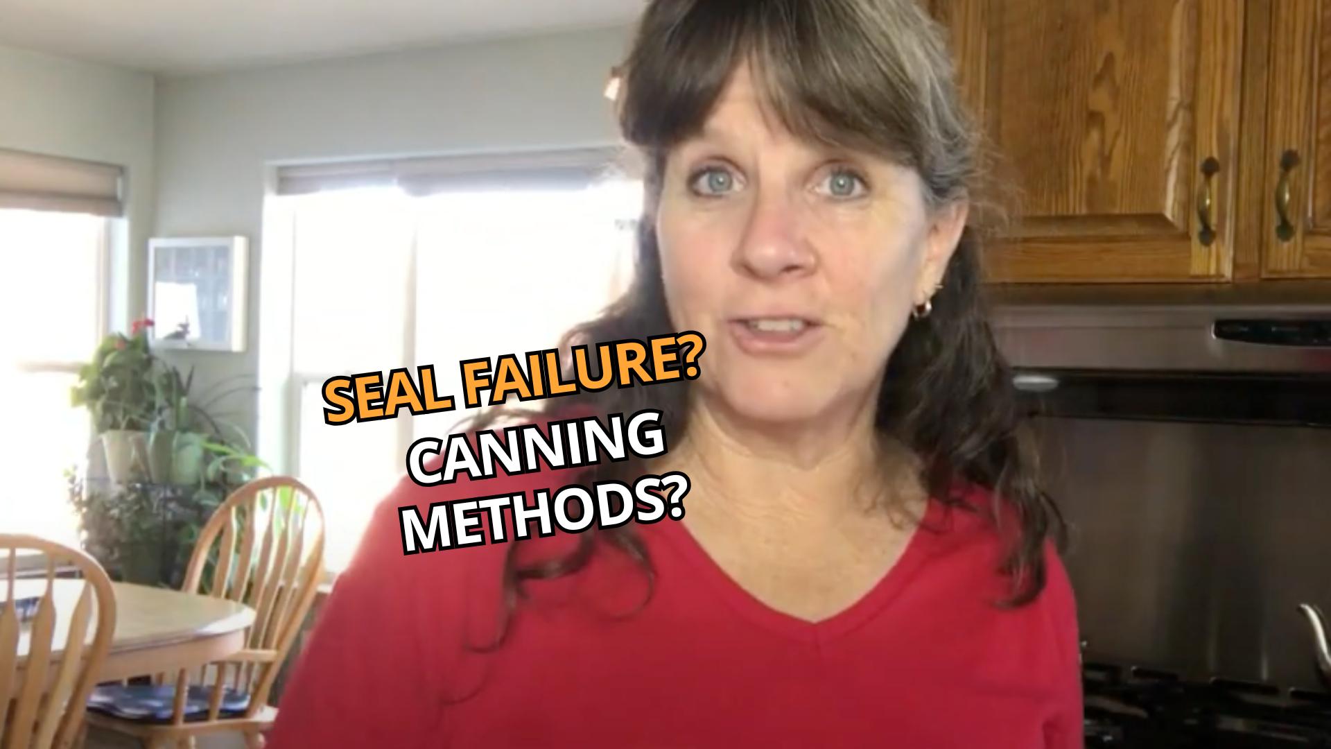 Sharon discussing canning methods and procedures that may cause seal failures.