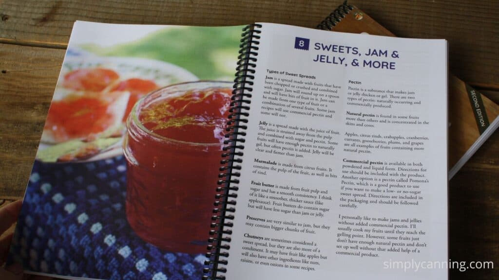 Jam pages inside the Simply Canning Guide.