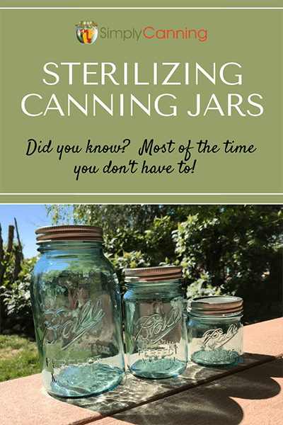 Sterilizing Canning Jars image, links to Pinterest.