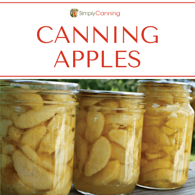 Jars of home canned apples.