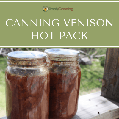 Two quart jars filled with deep red venison.