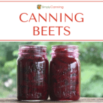 Two quart jars filled with deep red beets.