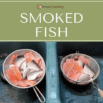 Fish pieces draining in strainers placed in the sink.