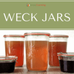 Weck jars filled with food.