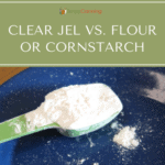 A spoonful of white Clear Jel powder.