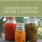Jars of home canned food that have lost liquid during processing.