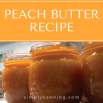Peach butter in small decorative jars.