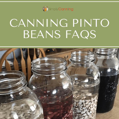 Jars filled with dry beans soaking in water.