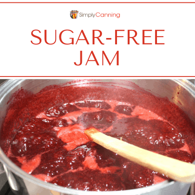 Stirring a pot of boiling jam.