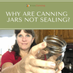 Sharon holding an empty glass canning jar.