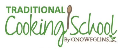 Traditional Cooking School By GNOWFGLINS logo.