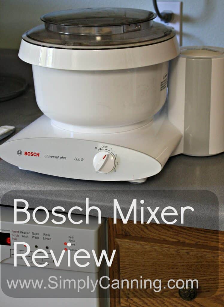 Bosch mixer sitting on the countertop.