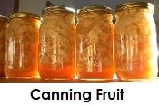 Close up of jars of home canned apples, links to the index page of canning fruit. 