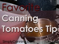 Pouring liquid off tomatoes linked to tip page.