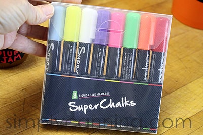 A package of chalk markers in various colors.