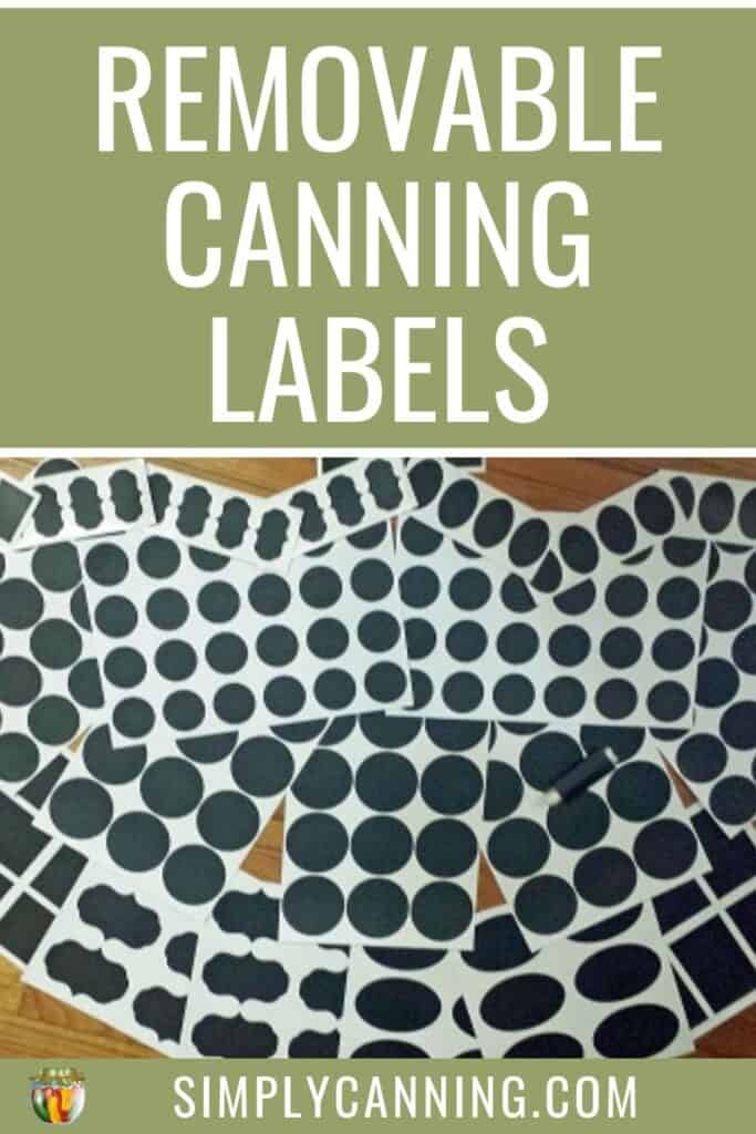 Removable Canning Labels