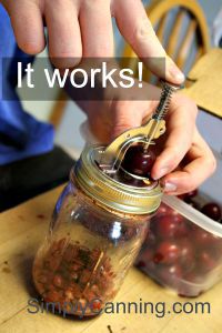 Pitting cherries with the cherry pitter tool that works!