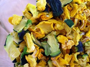 dehydrating foods zucchini diced