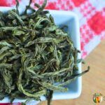 A dish of dried green beans.
