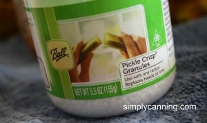 Jar of Pickle Crisp Granules.