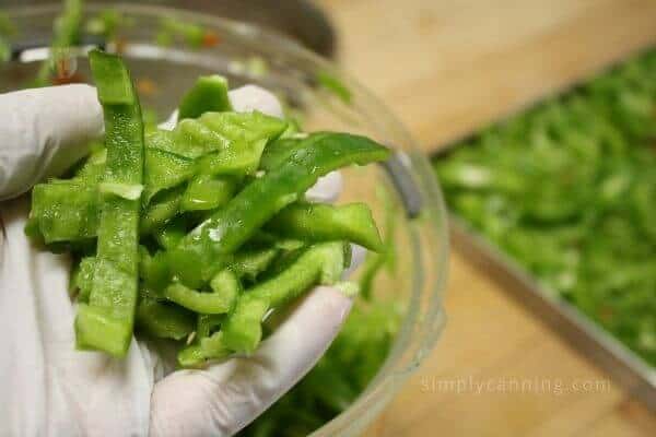 freeze drying peppers