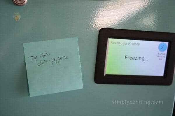 freeze drying peppers