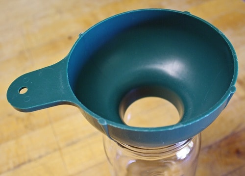 Canning funnel is a necessary tool.