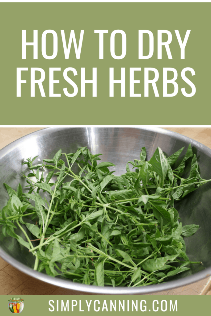 How to Dry Fresh Herbs