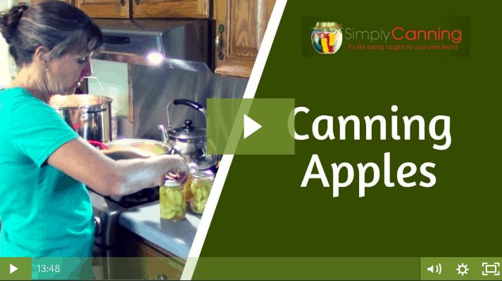 members canning apples