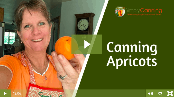 Sharon holding a large orange apricot linking to the member lesson.
