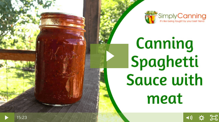 A jar of homemade tomato sauce linking to the member lesson.