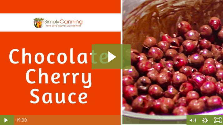Mixture of chocolate and cherries cooking together linking to the member lesson.