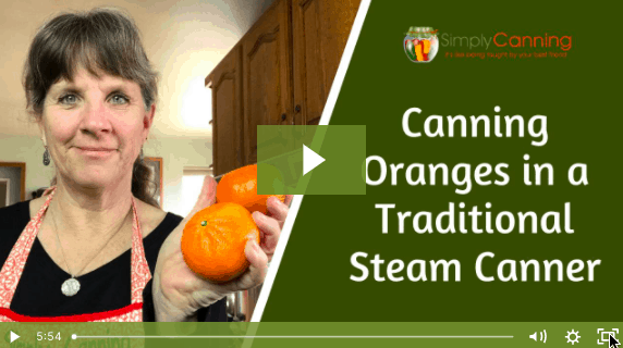 canning orange in traditional steam canner