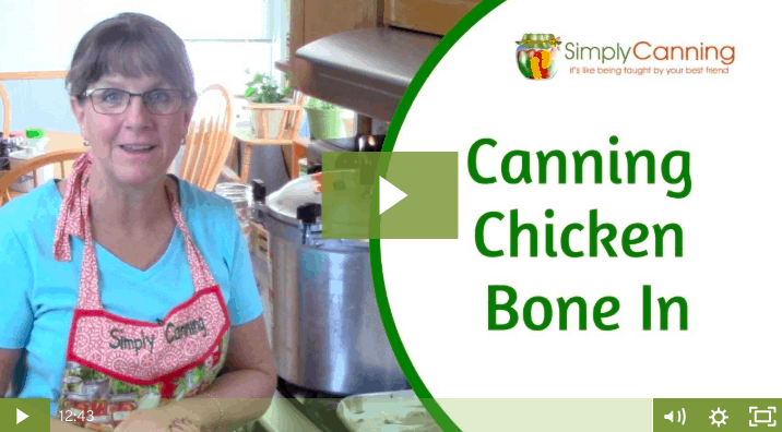 Sharon standing next to a canner in the kitchen linking to the member lesson.