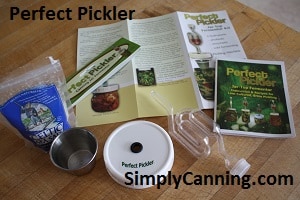Package of Perfect Pickler with all of the bells and whistles that come with it.