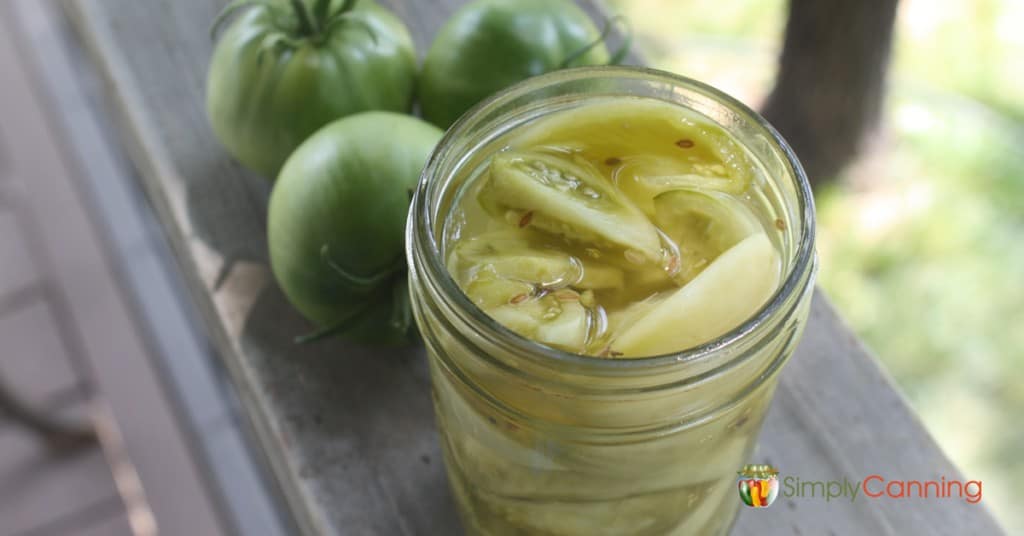 Canning Green Tomato Pickles -  - homemade canning recipes