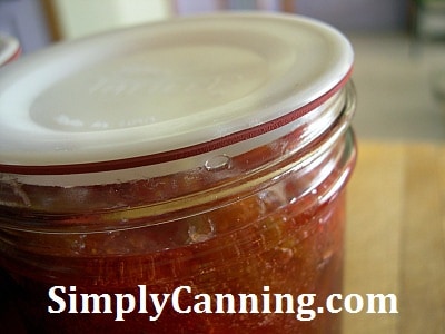 Jar sealed with a two piece Tattler canning lid.