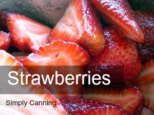 Freshly sliced juicy strawberries.