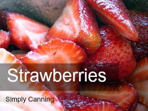 Freshly sliced juicy strawberries.