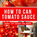 How to Can Tomato Sauce