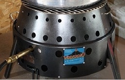 The volcano stove or grill is perfect for outdoor canning, emergency cooking or an easy portable camp stove.